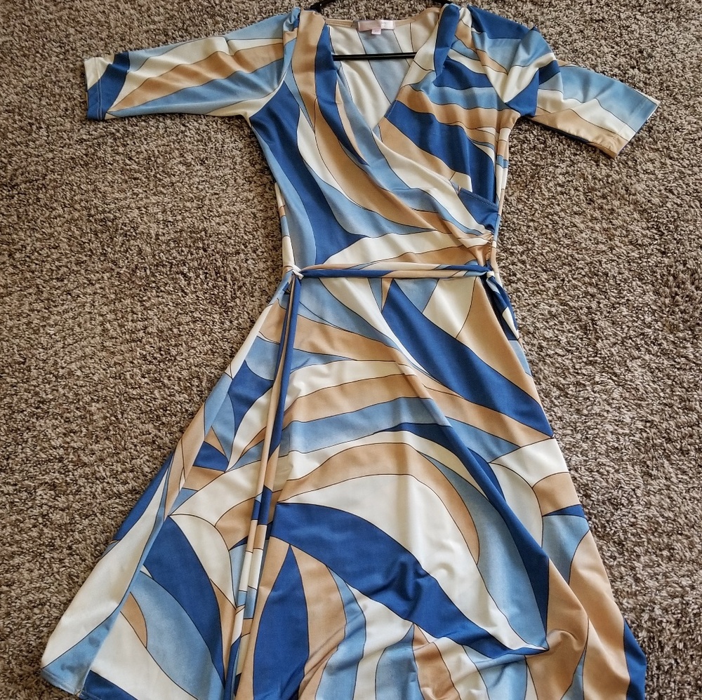 Mock wrap dress